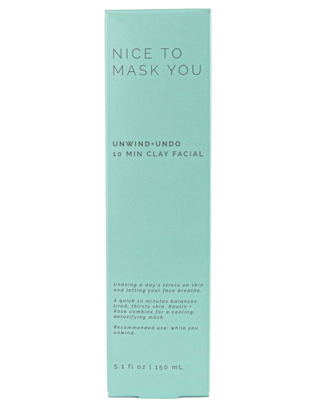 Sun + Moon Nice to Mask You Unwind + Undo 10 Min Clay Facial Clay Facial Mask